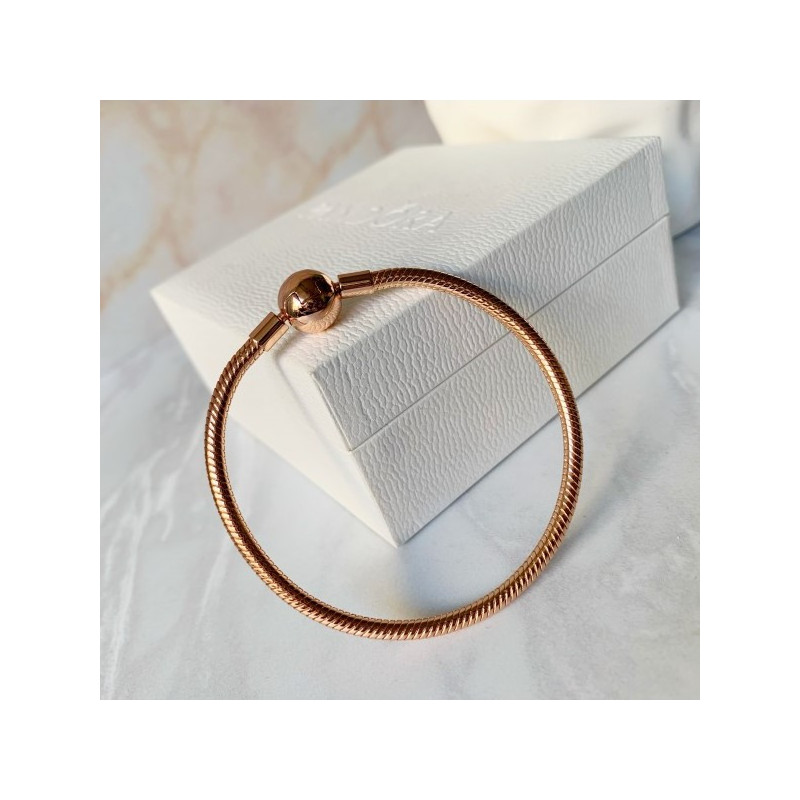 Pulsera rígida con broche - Rose Gold